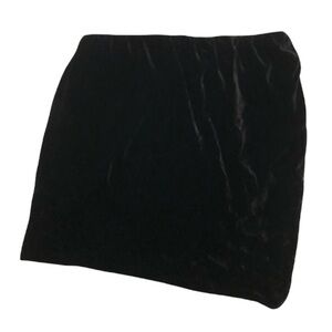 Theory Hailey W Skirt Black Velvet Asymmetrical Hem